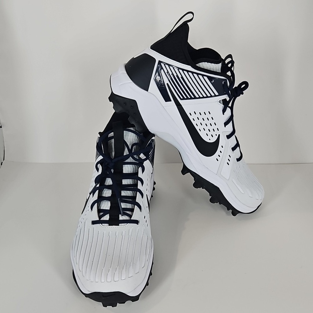Nike Force Savage Pro 3 Shark Football Cleats White Navy Size Mens 14 FJ8163-103